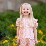 Wild Savanna Short Gathered Sleeve Two Piece Set