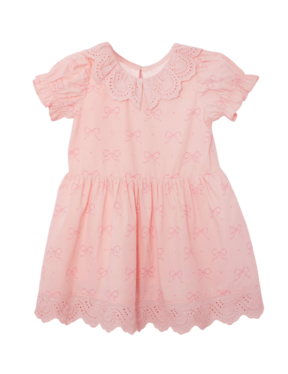 Lacy Bowkisses Short Sleeve Dress
