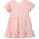 Lacy Bowkisses Puff Sleeve Dress