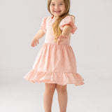 Lacy Bowkisses Puff Sleeve Dress