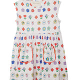 Little Garden Parade Cap Sleeve Dress