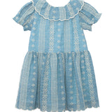 Delicate Blue Short Sleeve Dress