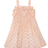 Tangerine Twirl Sleeveless Dress