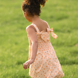 Tangerine Twirl Sleeveless Dress