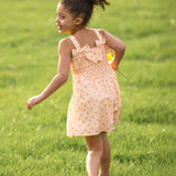 Tangerine Twirl Sleeveless Dress