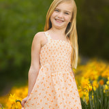 Tangerine Twirl Sleeveless Dress