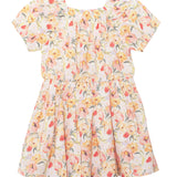 Blooming Florals Short Gathered Sleeve Dress