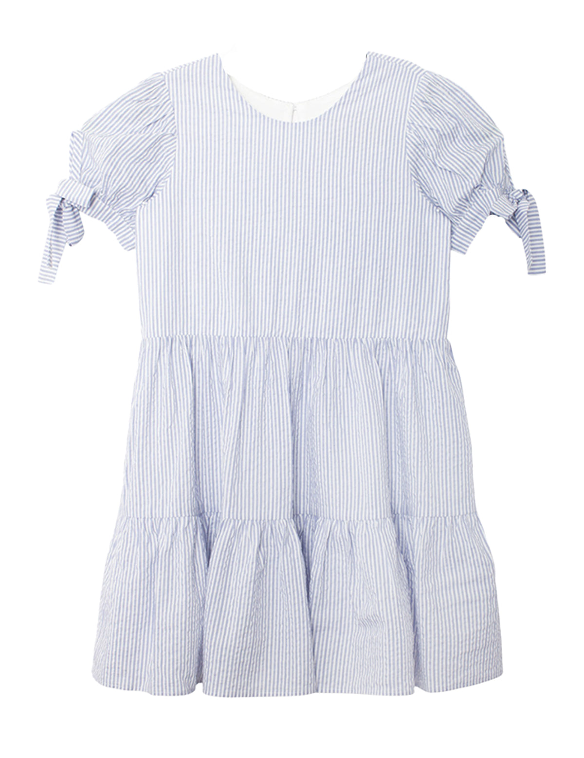 Darling Bluebell Gathered Short Sleeve with Bow Detail Dress