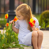 Darling Bluebell Gathered Short Sleeve with Bow Detail Dress