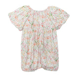 Springtime Garden Short Puff Sleeve Romper