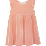 Sunkissed Apricot Short Flutter Sleeve Dress