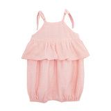 Pinky Linky Sleeveless with Knot Detail Romper