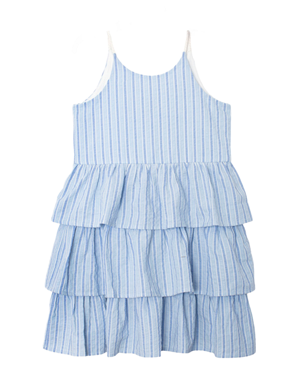 Up and Away Sleeveless Tiered Dress