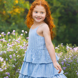 Up and Away Sleeveless Tiered Dress