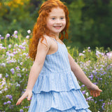 Up and Away Sleeveless Tiered Dress