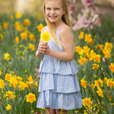 Up and Away Sleeveless Tiered Dress