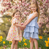 Up and Away Sleeveless Tiered Dress