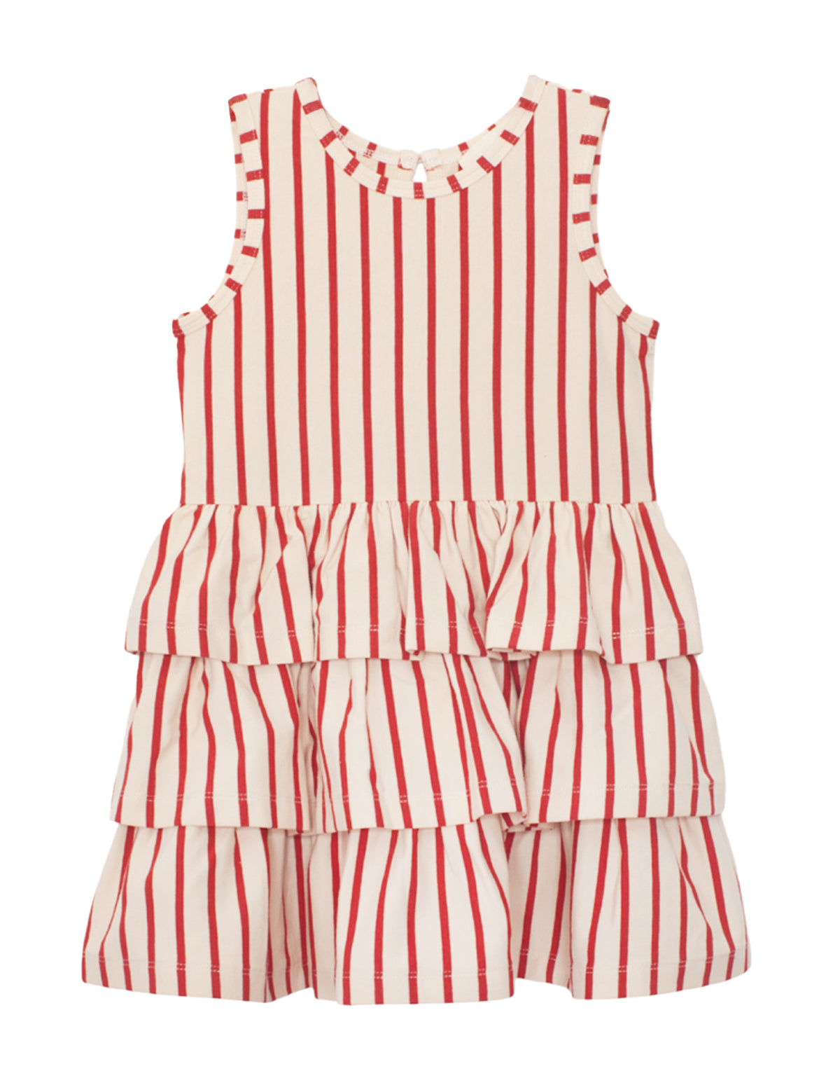 Terracotta Stripe Sleeveless Dress