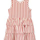Terracotta Stripe Sleeveless Dress
