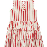 Terracotta Stripe Sleeveless Dress