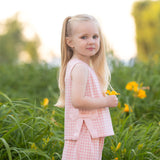 Pink Plaid Perfection Sleeveless Two Piece Set