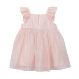 Sweet Peony Pink Flutter Sleeve Dress