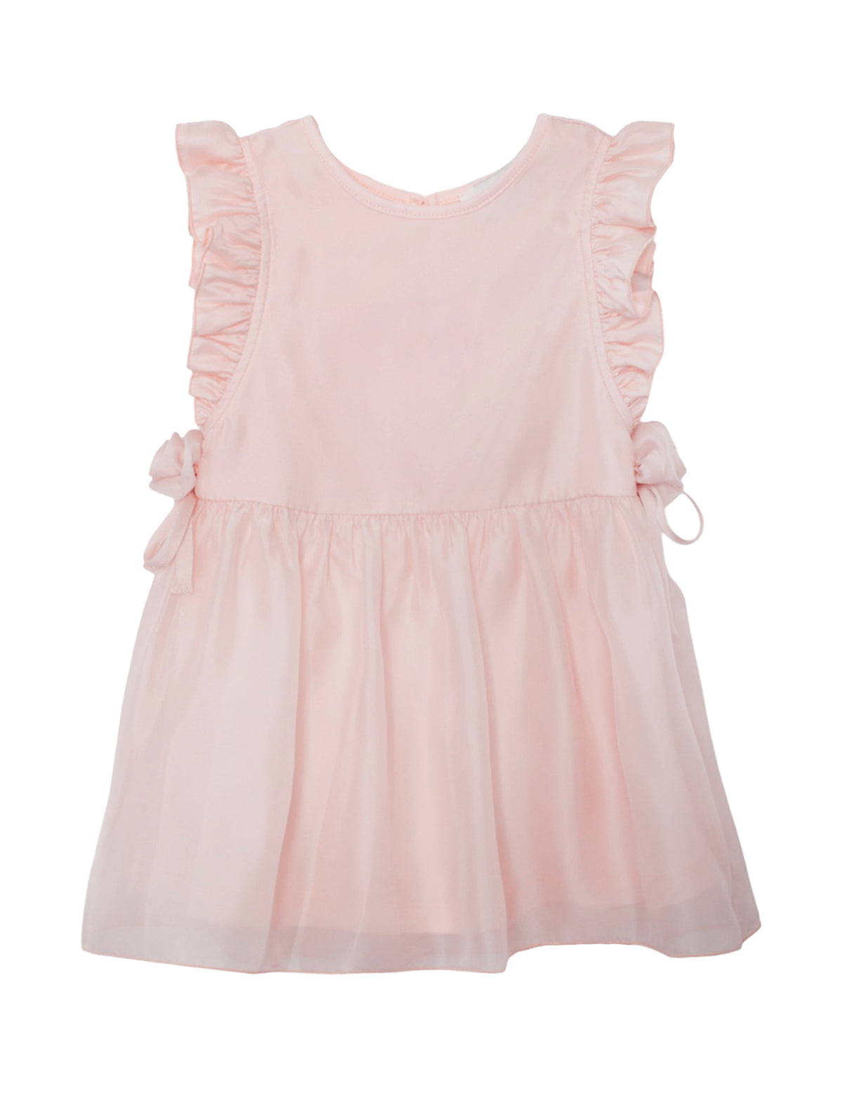 Sweet Peony Sleveless Flutter Sleeve Dress
