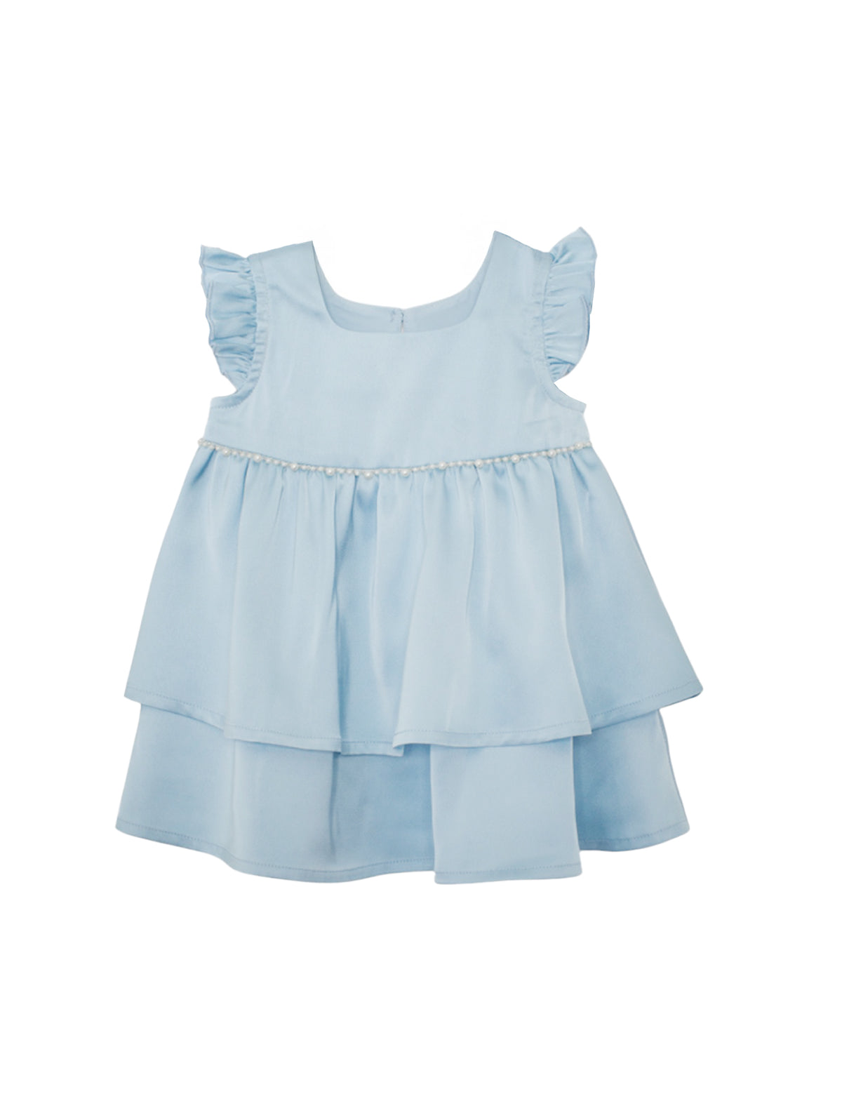 Pearly Girly Flutter Sleeve Dress