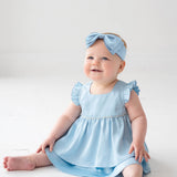 Pearly Girly Flutter Sleeve Dress