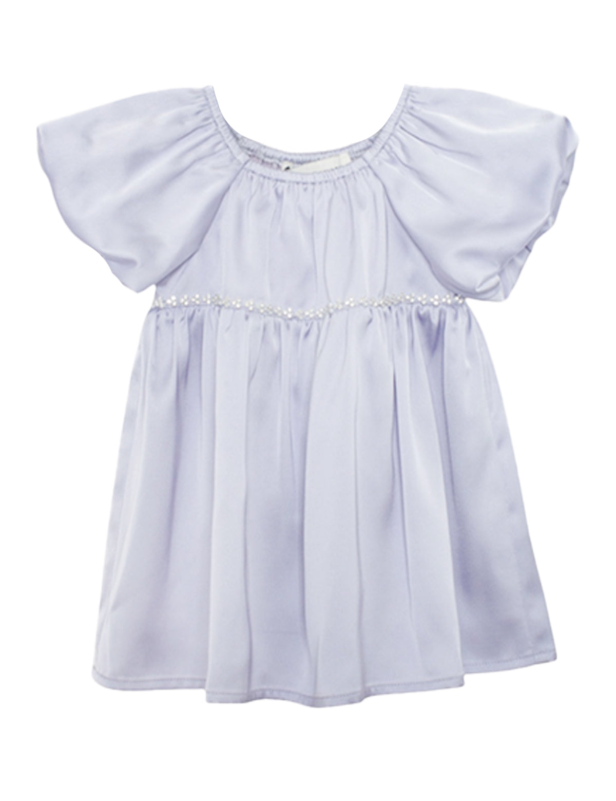 Diamond Dazzle Puff Sleeve Purple Dress