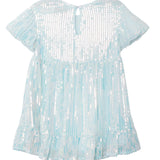 Ocean Shimmer Short Sleeve Dress