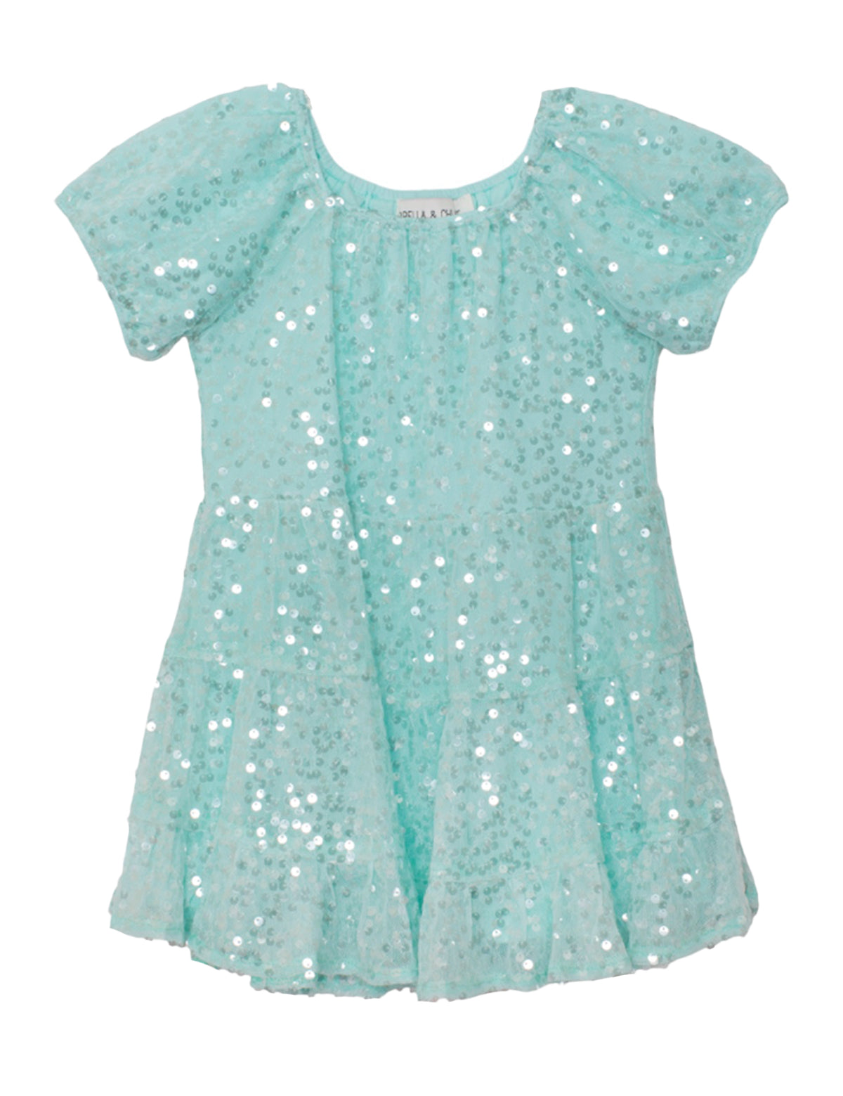 Teal Twinkle Short Sleeve Dress
