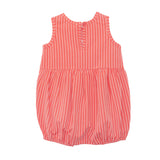 Striped Blossom Sleeveless Romper