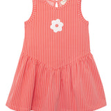Striped Blossom Sleeveless Dress
