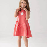 Striped Blossom Sleeveless Dress