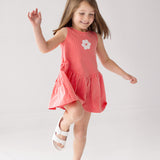 Striped Blossom Sleeveless Dress