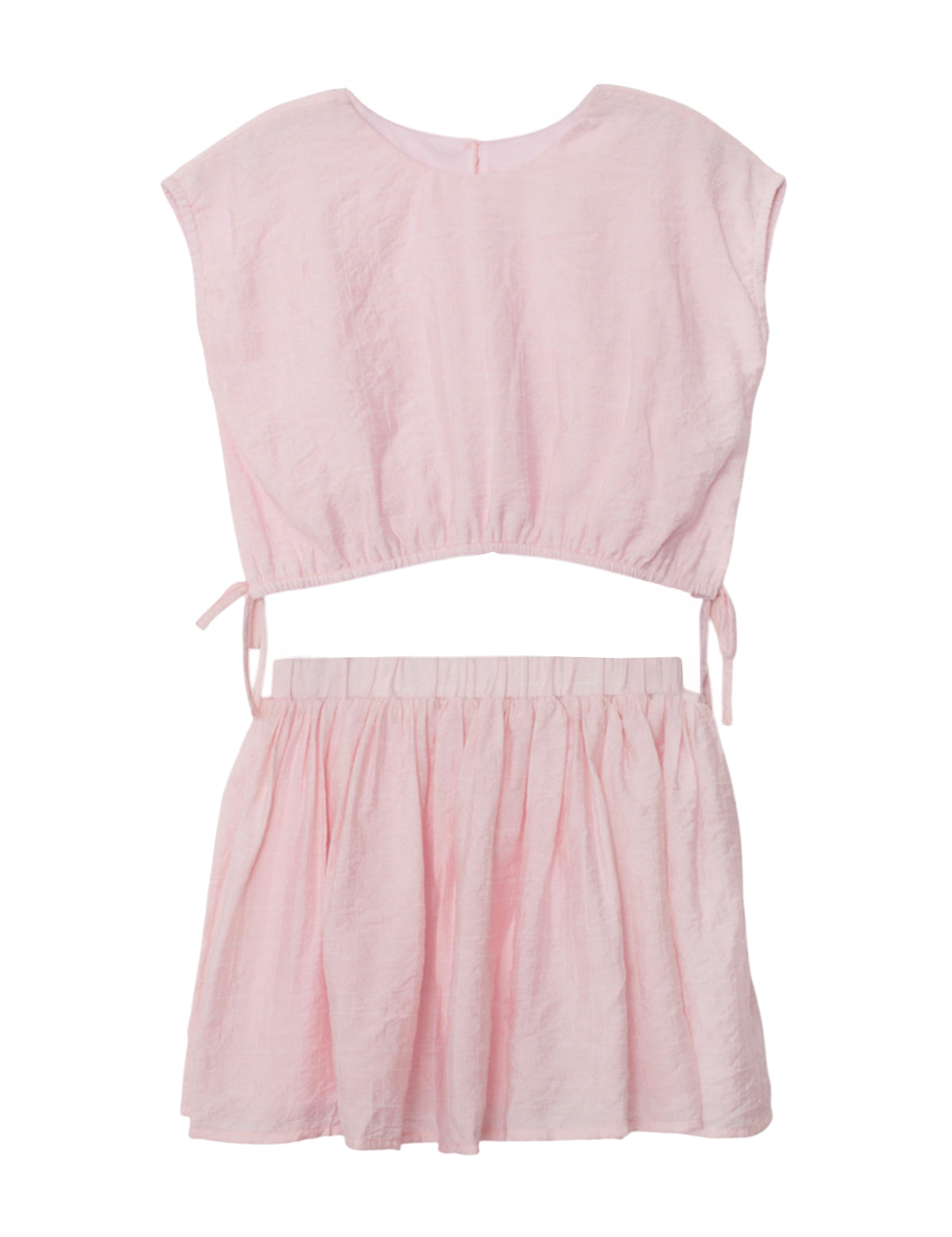 Girlpop Dropshoulder Two Piece Set Pink