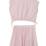 Girlpop Dropshoulder Two Piece Set Pink
