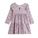 Victoria Long Sleeve Floral Ruffle Shoulder Tiered Dress