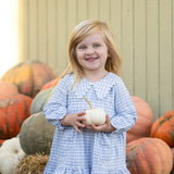Ella Rae Long Sleeve Gingham Peter Pan Collar Tiered Dress