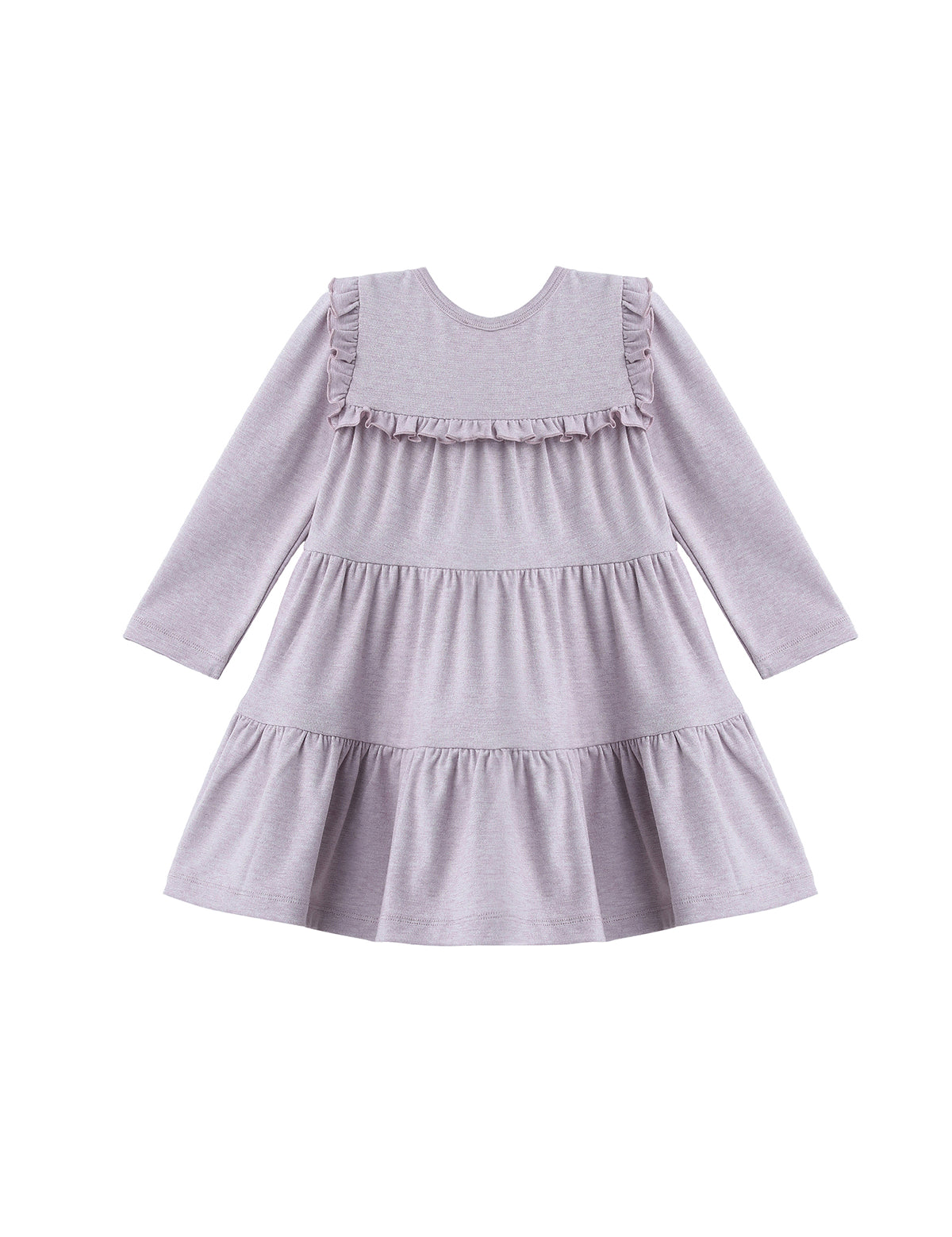 Maggie Long Sleeve Ruffle Yoke Tiered Dress