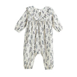 Gracie Long Sleeve Floral Ruffle Collar Bubble Romper
