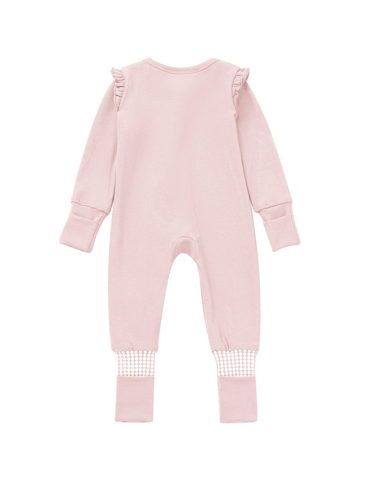 Whimsical Wildflower Long Sleeve Ruffle Trim Zip Front Convertible Romper