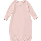 Whimsical Wildflower Long Sleeve Ruffle Trim Wrap Front Newborn Gowns