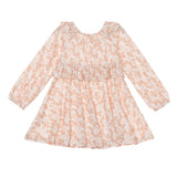 Honey Petals Dress Long Sleeve Floral A Line Ruffle Dress