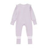 Soft Meadow Convertible Romper Long Sleeve Solid Straight Leg Convertible Romper