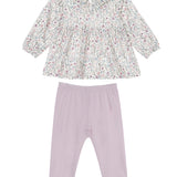 Soft Meadow Two Piece Set Long Sleeve Floral Peter Pan Collar Two Piece Set