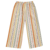 Buttercup Blossom Sweatpants Wide Leg Striped Floral Elastic Waist Pants