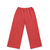 Red Rosie Sweatpants Wide Leg Solid Elastic Waist Sweatpants