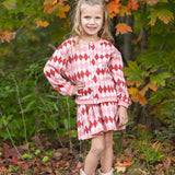 Jessica Argyle Print Ribbed Waistband Gathered Skirt